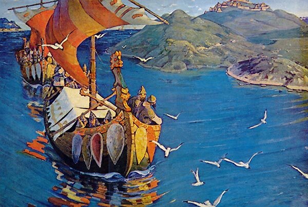 "Заморские гости" Н.Рерих (картинка из открытых источников)