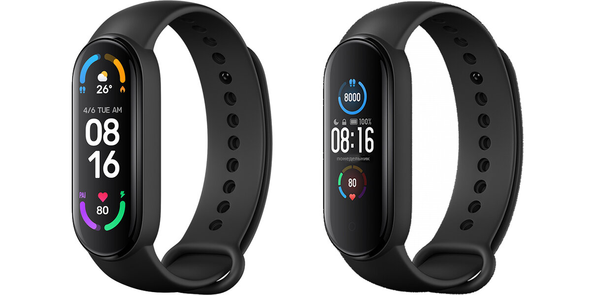 Xiaomi Mi Band 6 и Mi Band 5