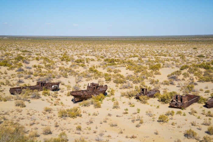 На месте высохшего Аральского моря образовалась пустыня / Фото: m.nn.ru