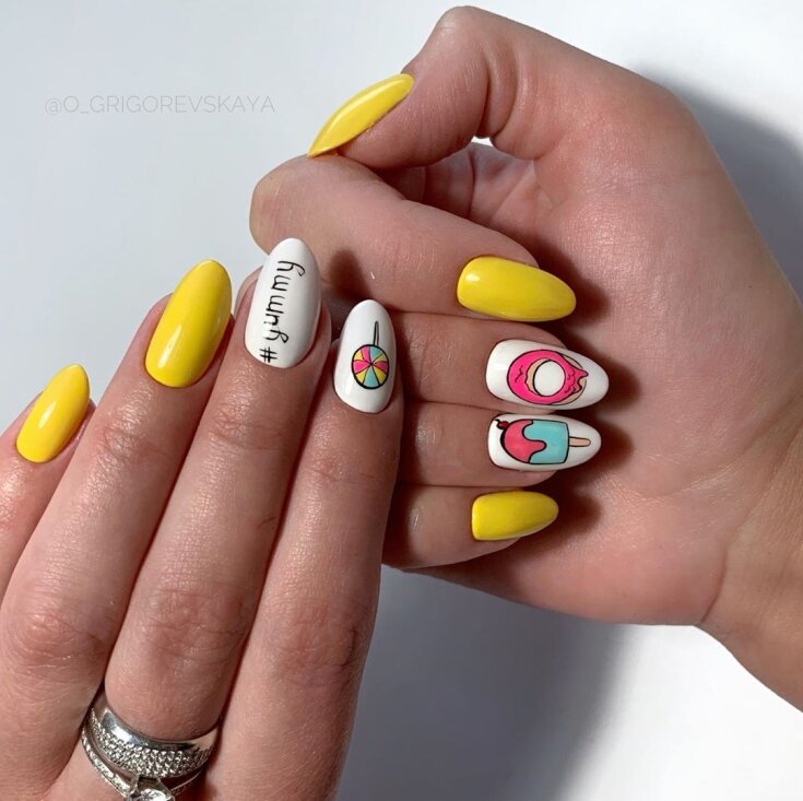 маникюр мороженое