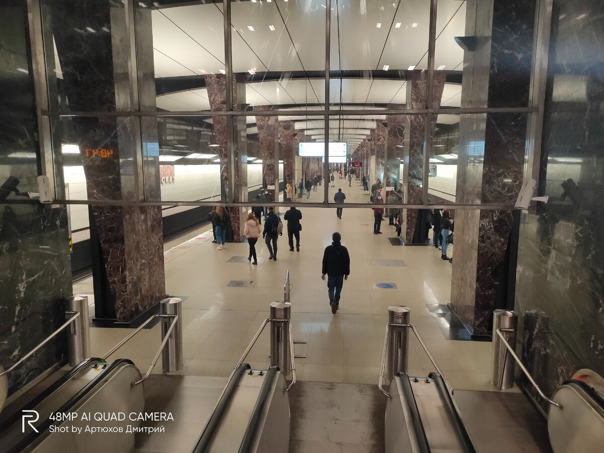 Станция метро Хорошевская БКЛ в Москве. Фото автора