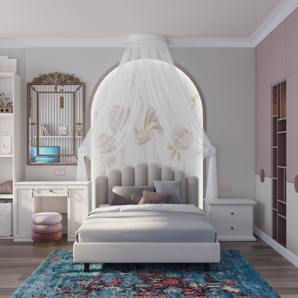 Кроватка с балдахином и декор