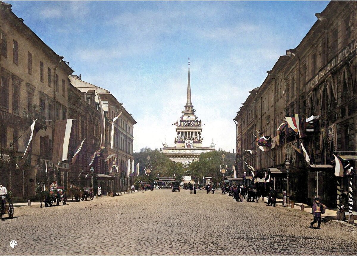 1900-е. Вид на Адмиралтейство