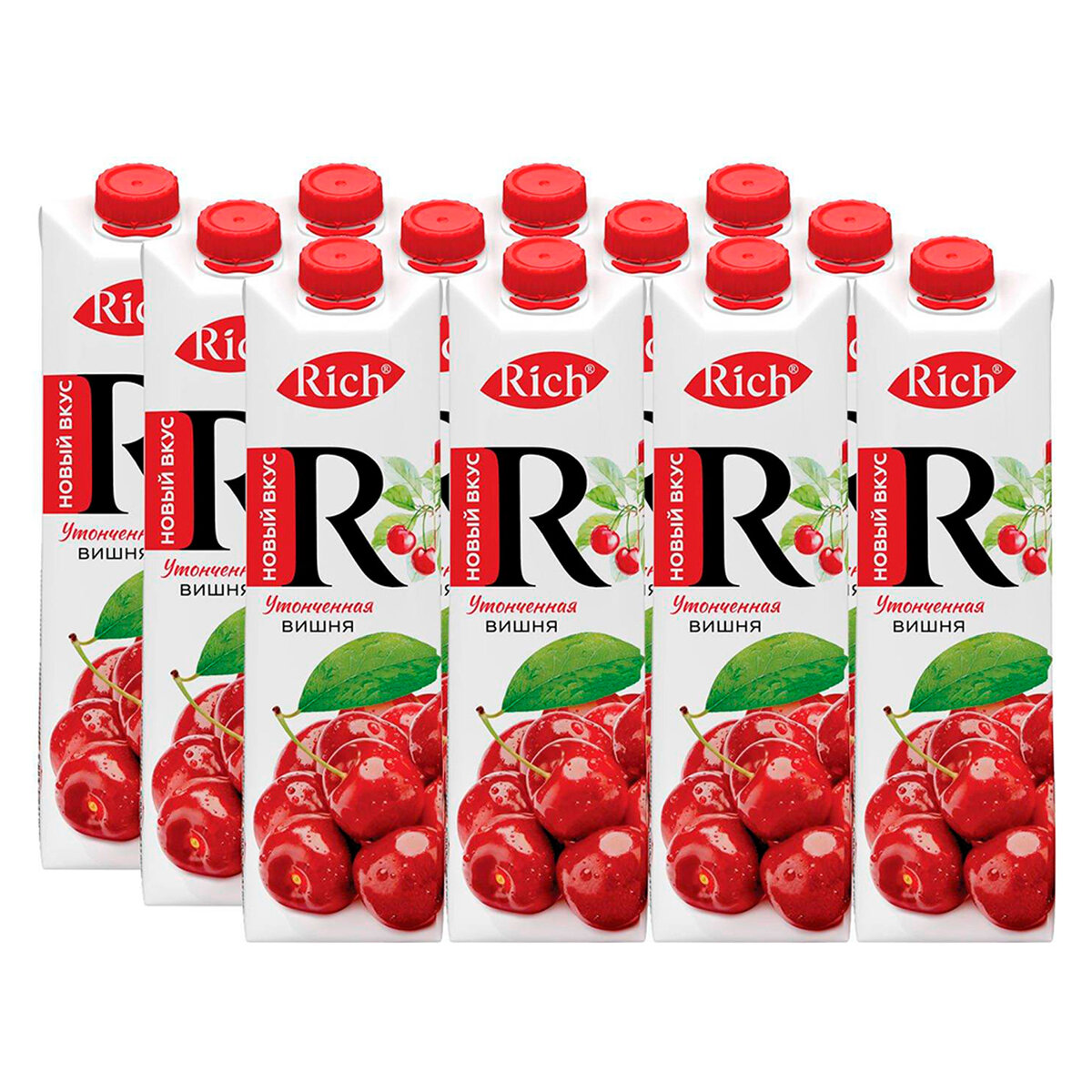 Вишня упаковка. Rich нектар Rich вишня 1л. Сок "Рич" вишня 1л.. Сок Rich вишня, 1 л. Нектар Рич вишневый.
