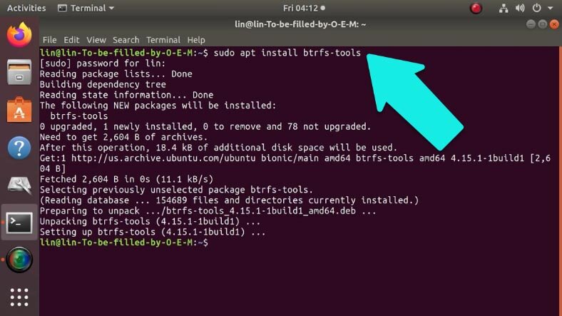 Btrfs помечает Bad блоки. Btrfs delete snapshot.
