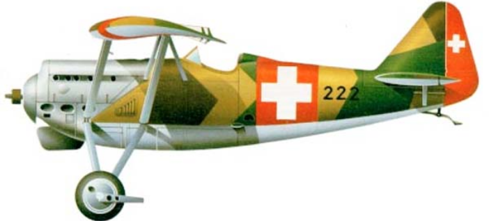 Одноместный истребитель Dewoitine D.27. Скорость —  312 км/час, дальность полёта —  425 км, потолок — 8300 м, вооружение — два пулемёта.