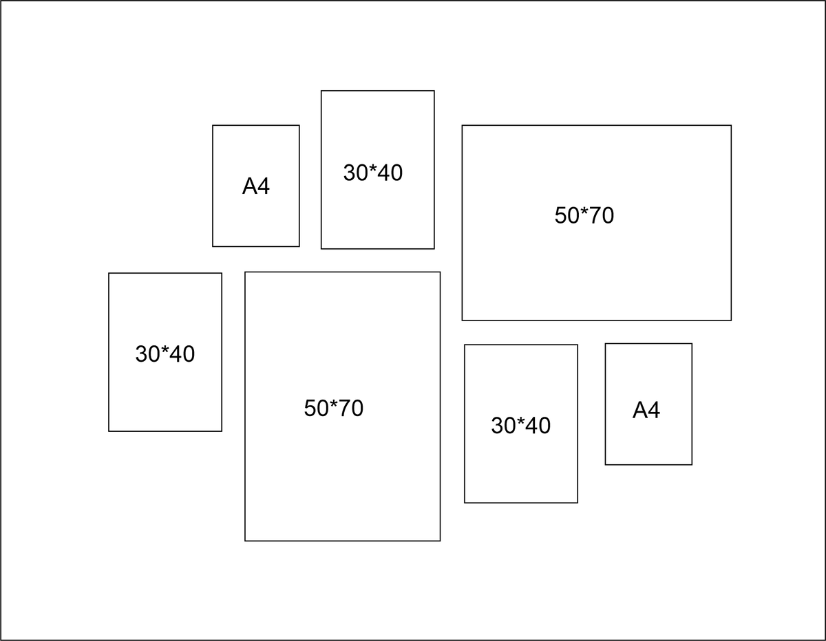 Стена со схемой. Макет расположения фотографий на стене. Схема расположения картин на стене. Схема развески фотографий на стене. Схема развески фотографий на стене с размерами.