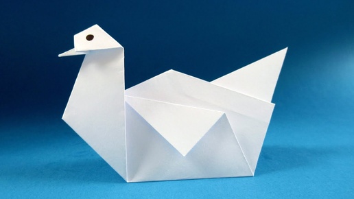 How to make a paper duck  Easy origami duck 