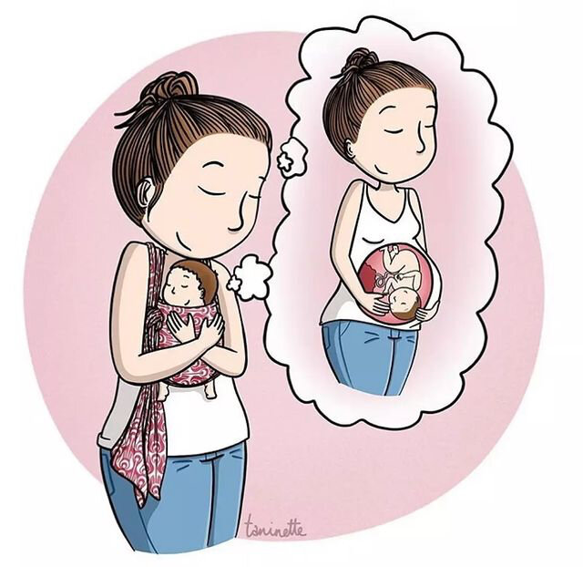 Вот что чувствуешь, когда носишь слинг. Автор taninette