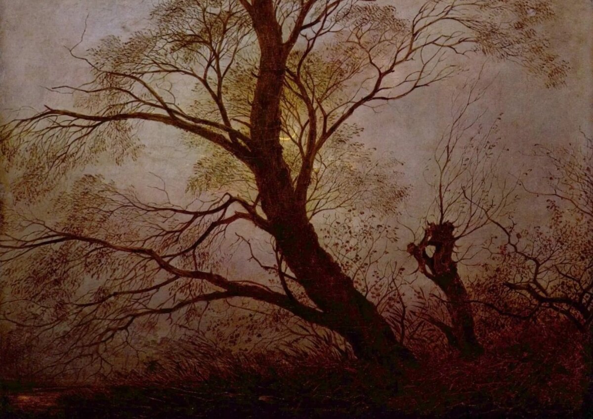 "Деревья в лунном свете" 25×19 см, 1824г.