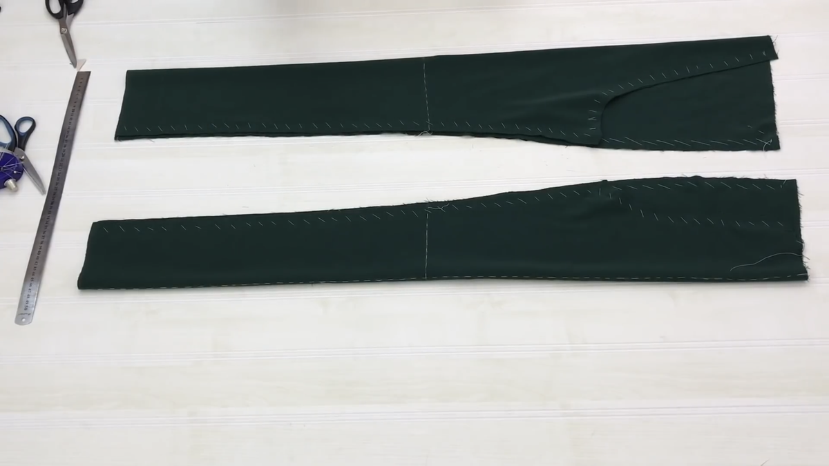 Передняя и задняя половинки брюк до ВТО