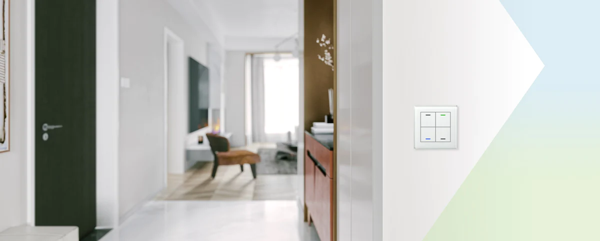 Стильный выключатель из стекла MDT Glass Push Button II Lite