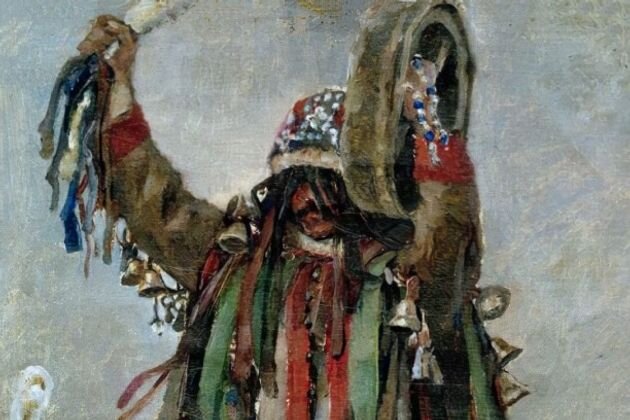    Василий Суриков. Шаман (фрагмент). Этюд к картине «Покорение Сибири Ермаком». 1893