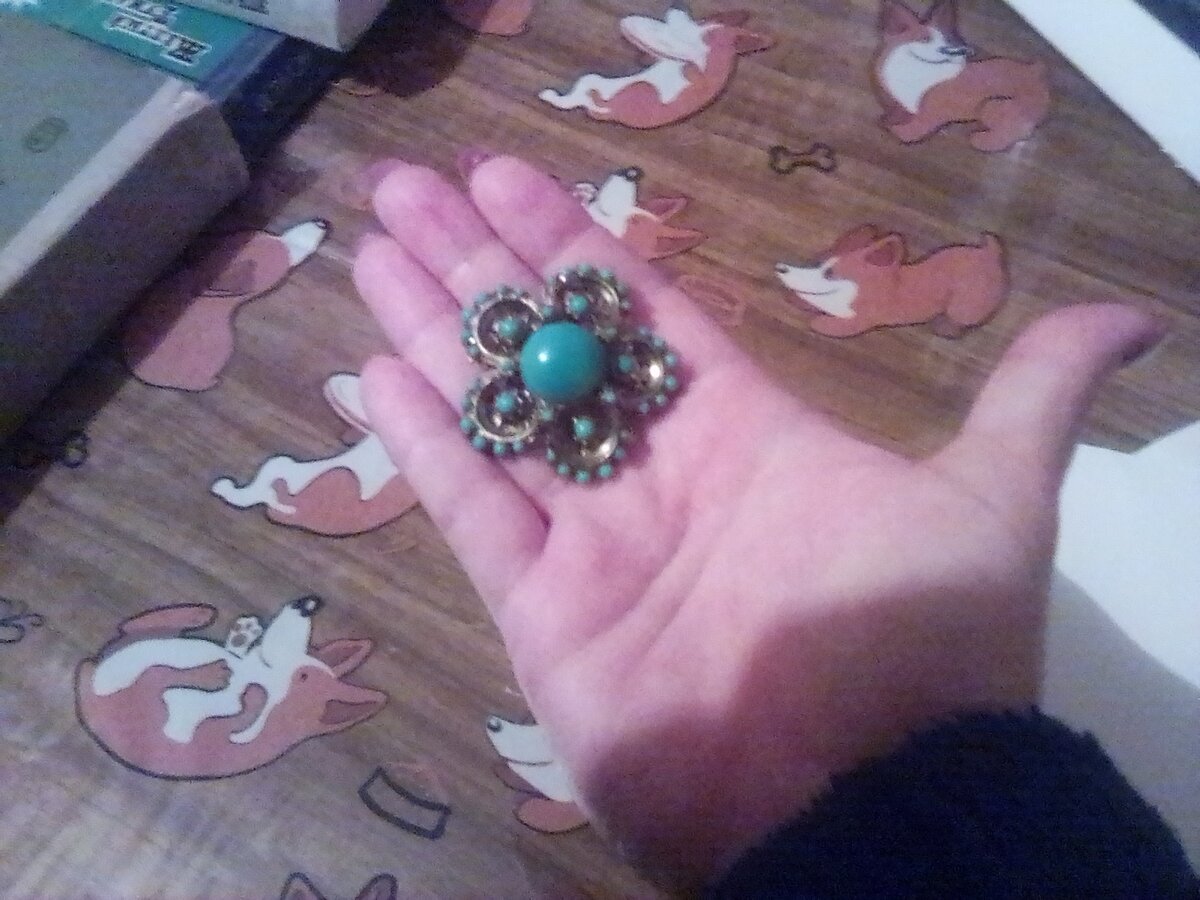 Винтажная чехословацкая брошь