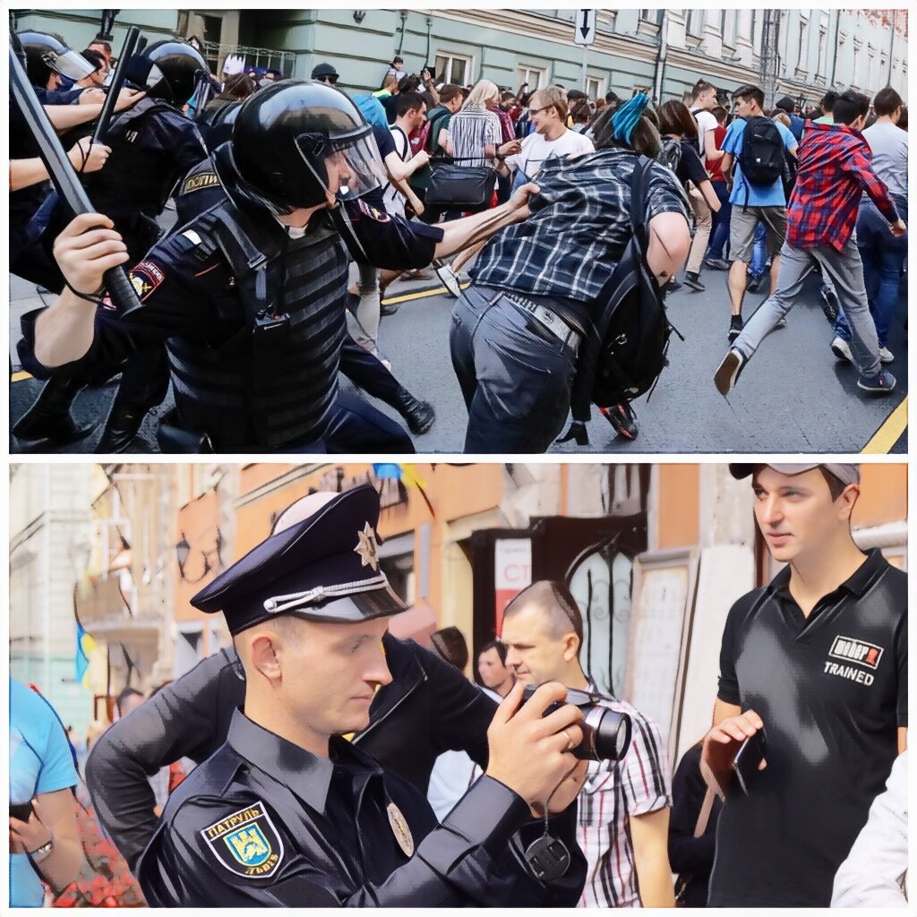 Полиция в России и в Украине 