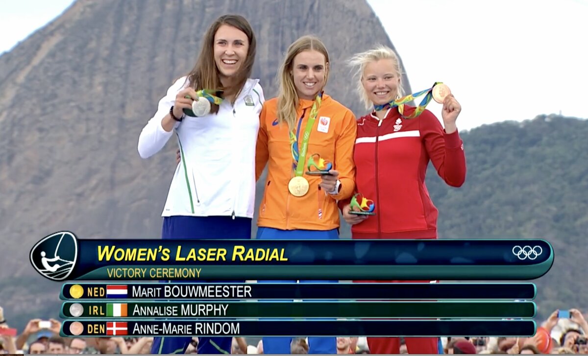 Победительницы в классе Lazer Radial (женщины) Олимпийских игр 2016