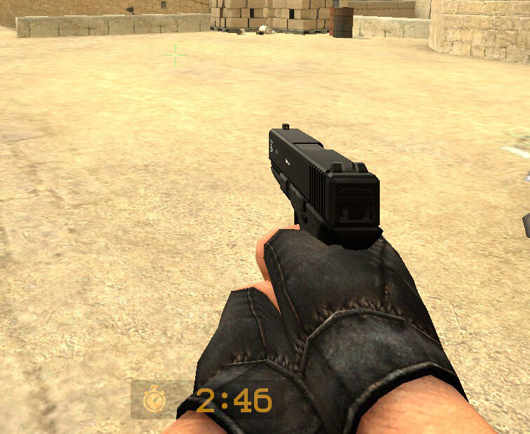 Пистолет Glock-18 подходит для первого раунда. Он наиболее эффективен против противников без бронежилета и позволяет вести огонь сериями из трех выстрелов.