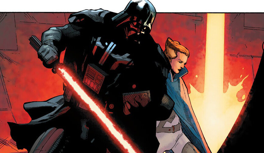 Фрагмент комикса "Darth Vader Annual / Дарт Вейдер - Ежегодник" (Marvel), илл. Лейнил Ю