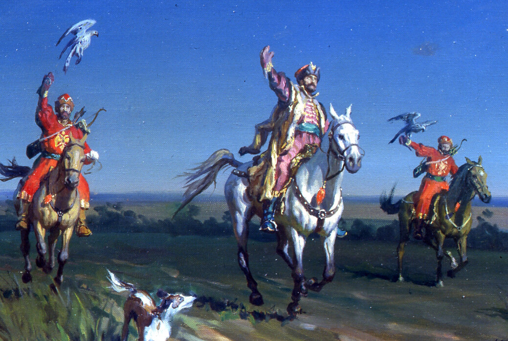 Ловча времени. Соколиная охота Алексея Михайловича. Соколиная охота Алексея Михайловича картина.