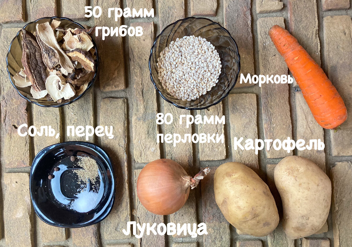 Ингредиенты для супа лесорубов