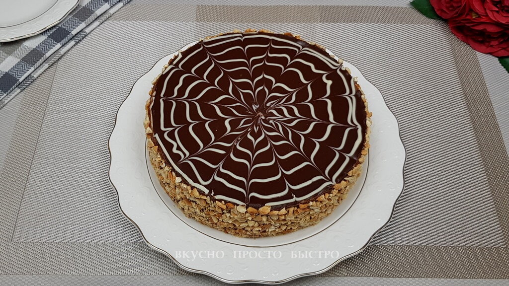 Шоколадно-ореховый торт без муки - рецепт на канале Вкусно Просто Быстро