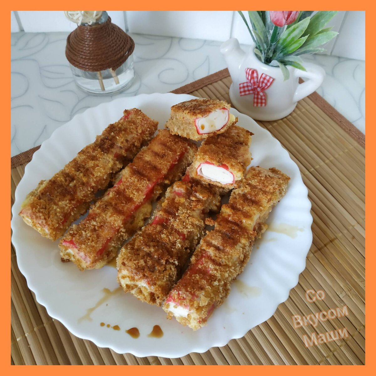 Жареные крабовые палочки в кляре