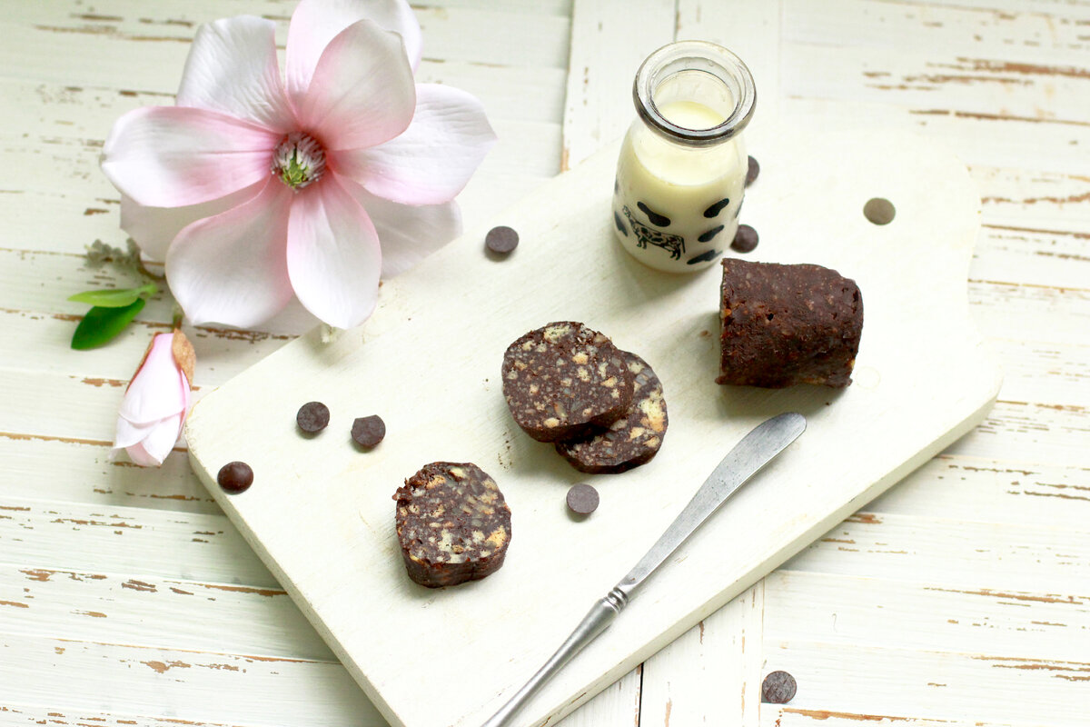 Для тех, кто страдает без сладкого: низкоуглеводный шоколадный "сервелат" от Елены - @urbanistka_vl