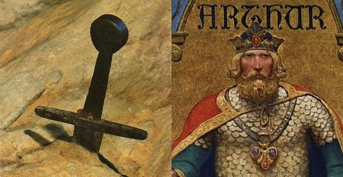 Именно этот меч пытались вытащить все, кому не лень. Именно этот меч достался Артуру, провозгласив его королём. Вариантов того, как меч попал в камень, очень много. Один из них, что Кларент туда воткнул Мерлин. И что именно волшебник поставил условием: кто вытащит, тот и король.