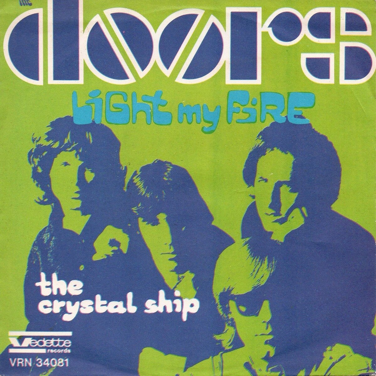 Обложка итальянского сингла "Light My Fire" американской рок-группы The Doors