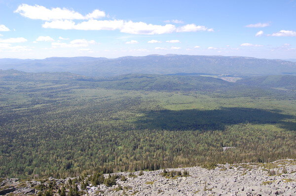 Вид с вершины Большой Иримель. Фото автора. 