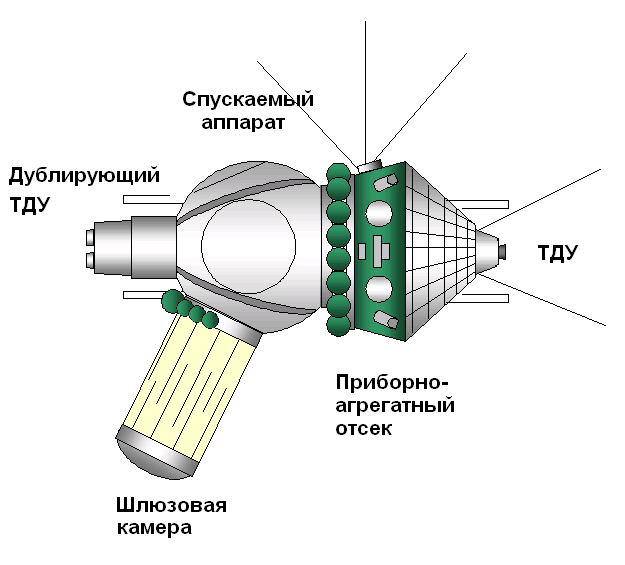 Фото: wiki / Схема корабля «Восход-2»