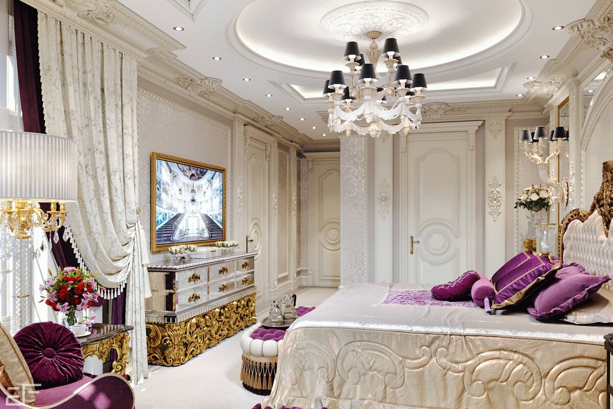 Дизайн интерьера спальни в классическом стиле