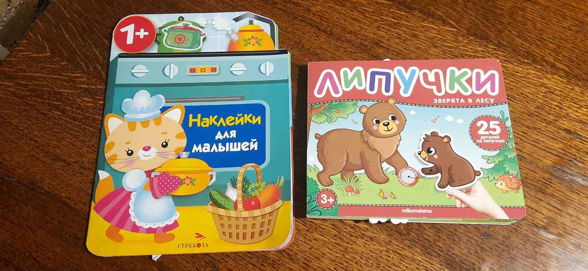 Для младшей наклейки и игра на липучках