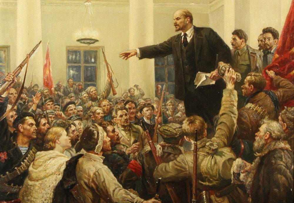 Владимир Серов. Ленин провозглашает советскую власть, 1947 