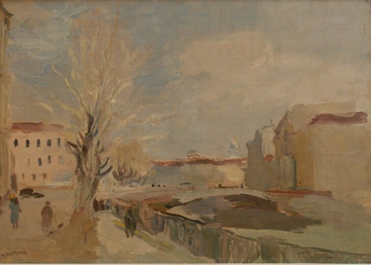 Пакулин. Зима. Мойка. 1943.