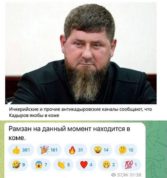    Кадыров порекомендовал своим «доброжелателям» прогулки на свежем воздухе