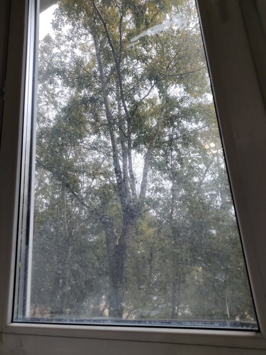 Окно с белесым налетом