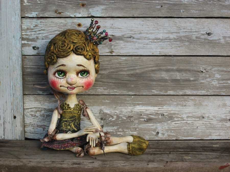 Авторская кукла из папье маше Иванка. Немного из процесса и видео-обзор | Пикабу
