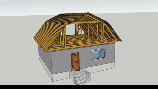 Как построить мансарду с двухскатной крышей