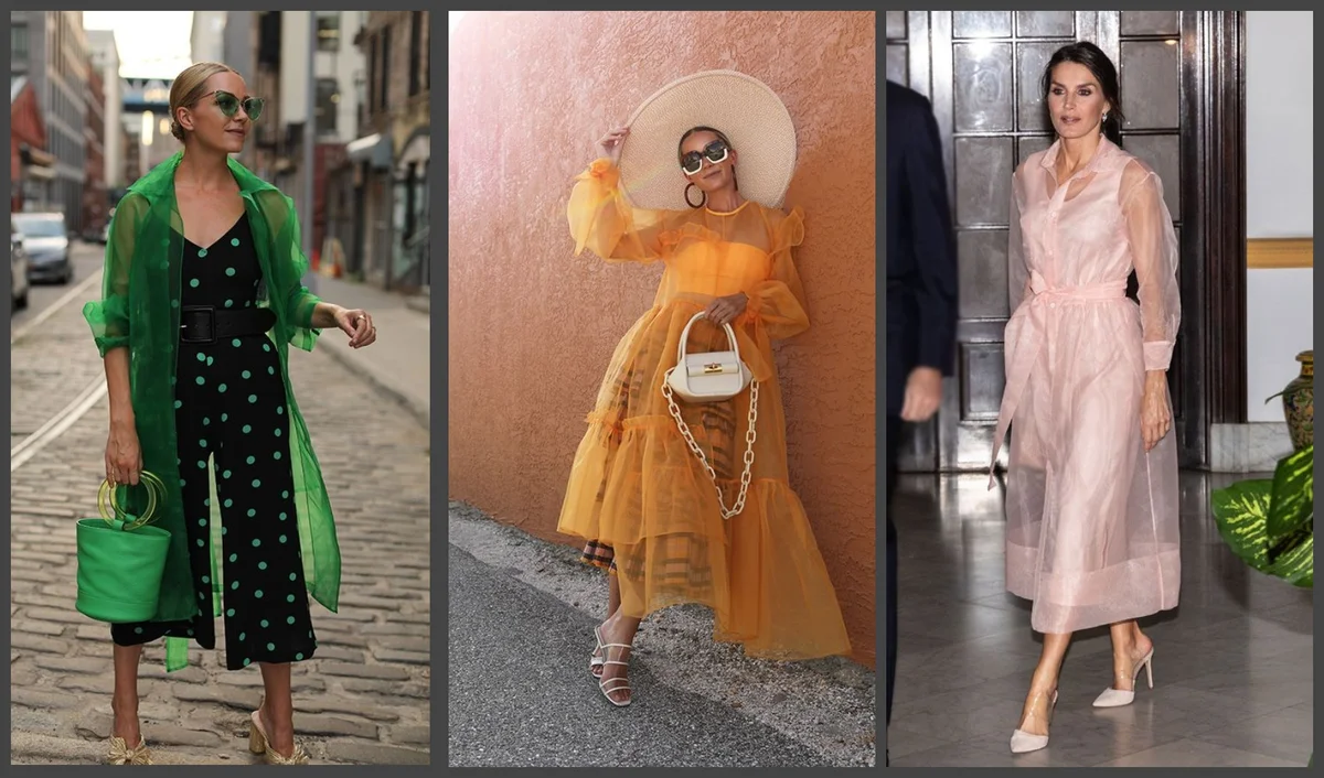 Многие возрастные блогеры и даже первые леди носят прозрачность именно так - в виде плащей, кардиганов, блуз, поверх  обычной одежды.