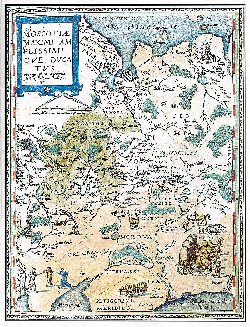 Луговые и горные «черемисы» (марийцы) на карте Московии (1593)