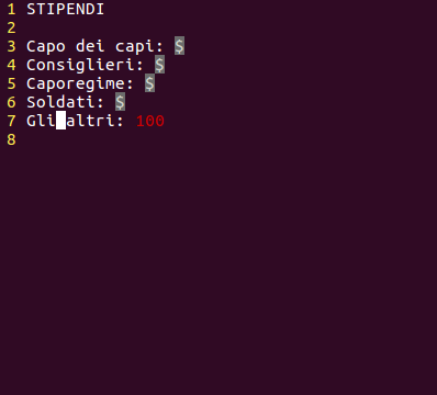 Ну вот как-то так это выглядит. Курсор на 7-ой строке и там скрытый текст показан, а красный шрифт остался. Остальное скрыто. Это conceallevel 1 или 2. Если 0, то сокрытия не будет, а если 3, то после двоеточия ничего не будет, как будто и не написано число. Но поставь курсор на строку - и число появится.