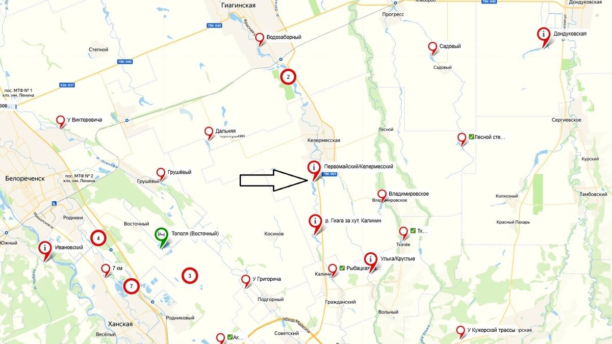 Карта платников по рыбалке в краснодарском крае адыгеи