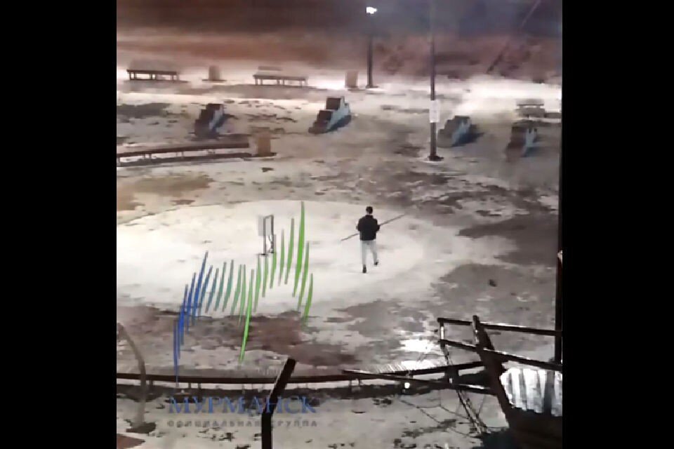     Полицию мурманчане вызвали сразу же. Фото: скрин видео vk.com/murmanskgroup