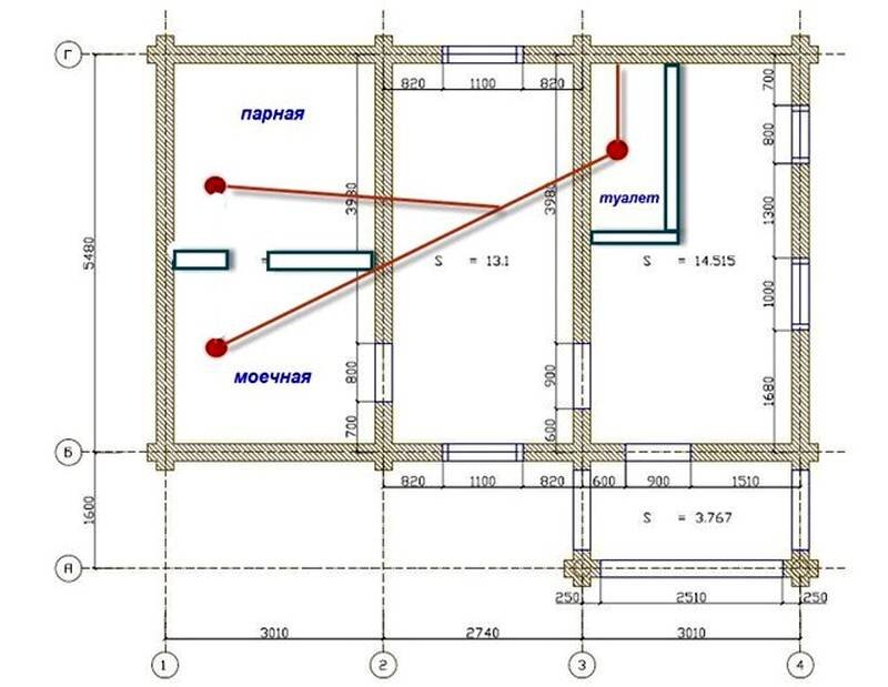 Проект водоснабжения и канализации бани