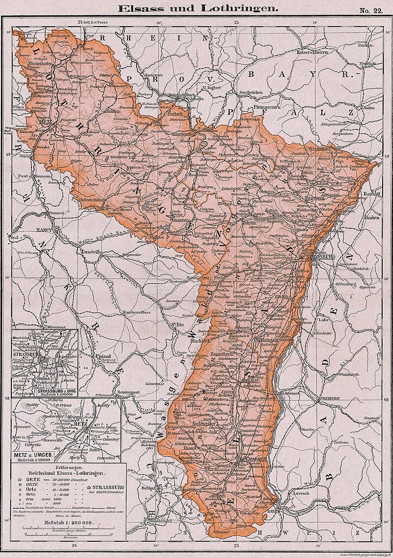 Эльзас-Лотарингия в составе Германии (wikipedia.org)