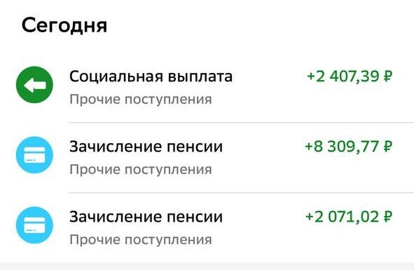 Это всё, что мне начислили сегодня. 