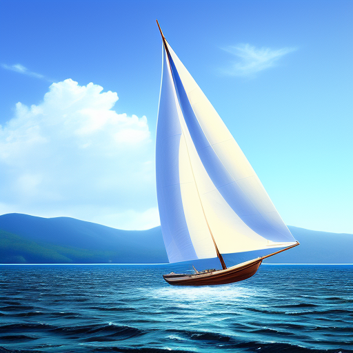 sail - означают плыть, но выглядят совершенно по разному
Prompt: sail on the water