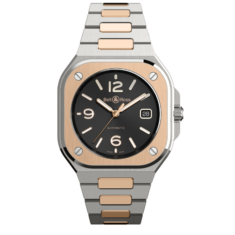 Часы Bell&Ross BR 05 с 40 мм корпусом из стали и розового золота