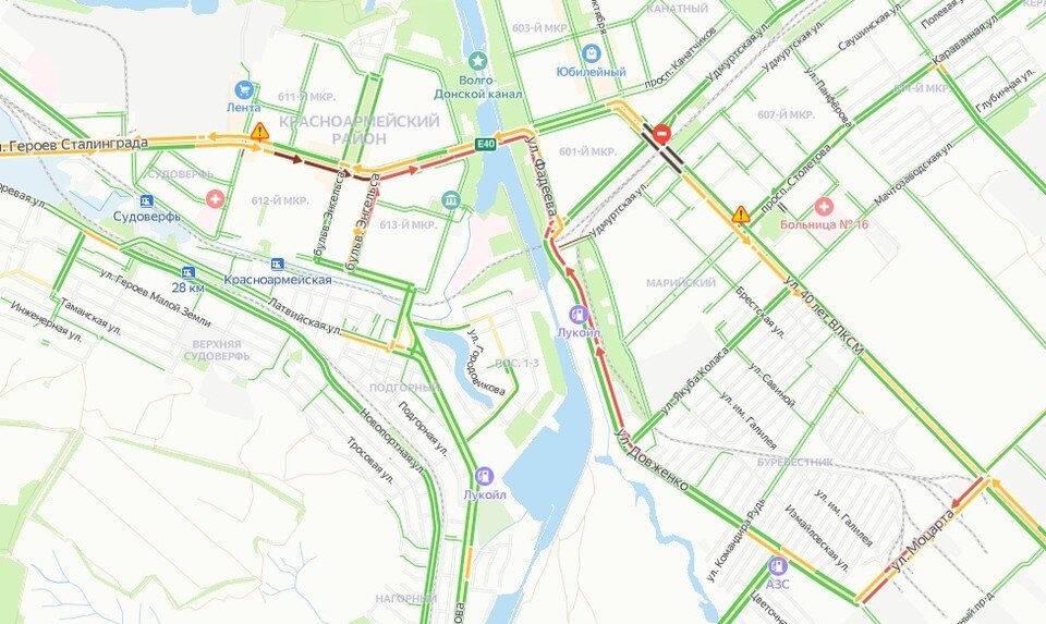     Кадр с портала "Яндекс.Пробки"
